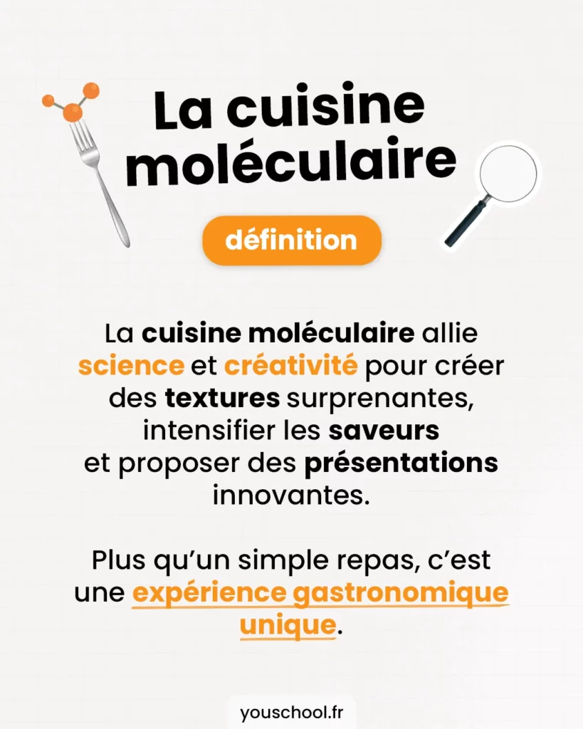 Définition de la cuisine moléculaire, entre science et créativité