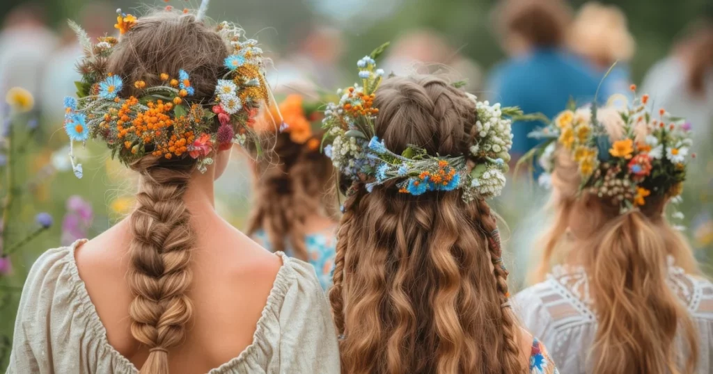 Couronne de fleurs cheveux