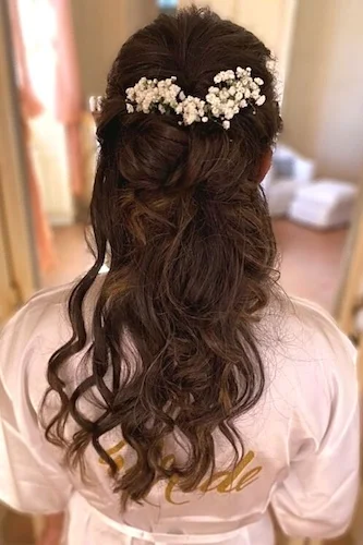 Nos idées coiffures mariage, wavy hair