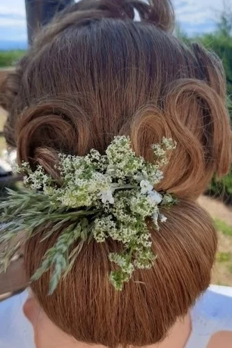 Nos idées coiffures mariage, chignon bas