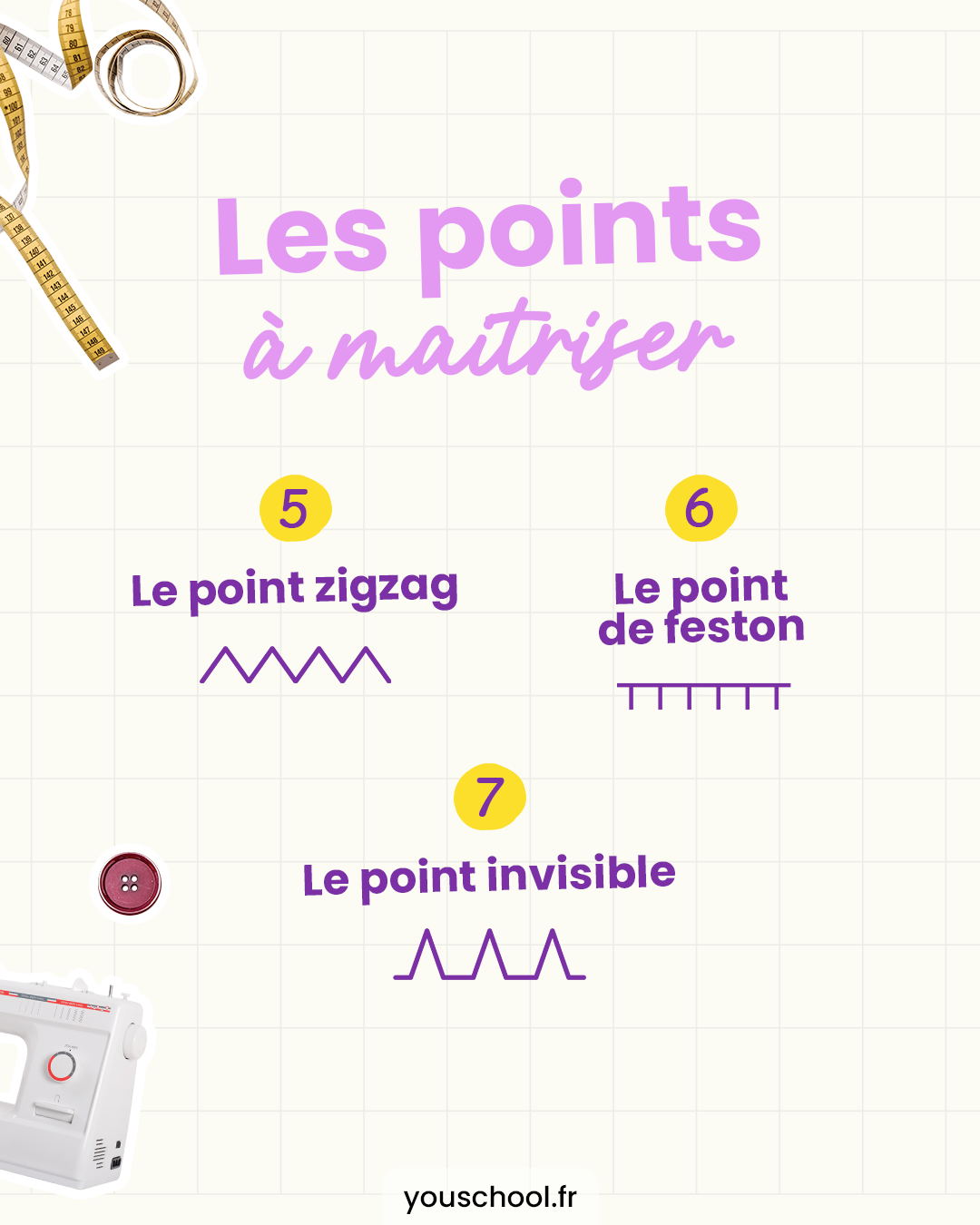 Les différents points de couture à la main à maîtriser