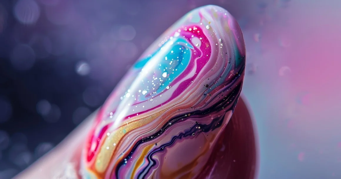 Essayez le water marble, la manucure fun et créative pour sublimer vos ongles avec des motifs uniques et colorés !